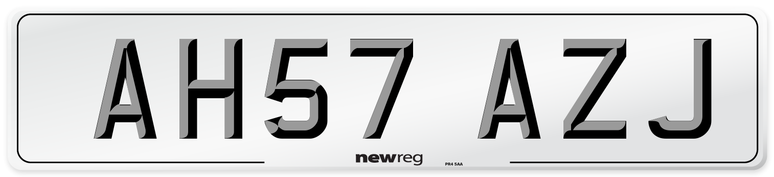 AH57 AZJ Number Plate from New Reg